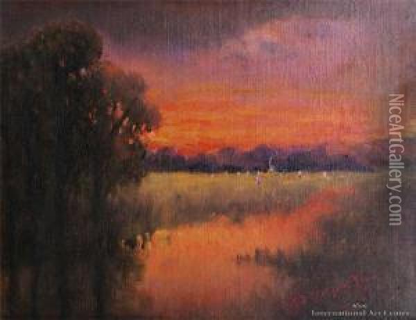 Evening Glow Oil Painting - John Douglas Perrett