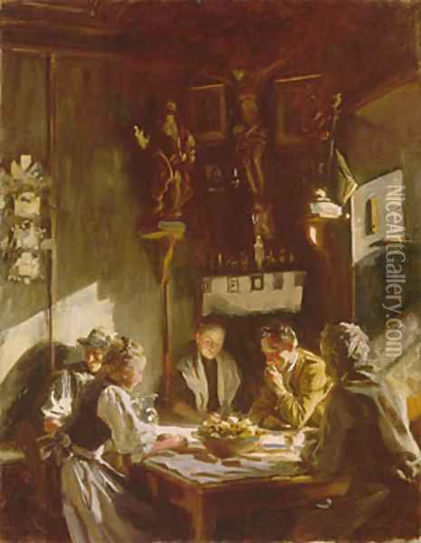 Tyrolese Interior 1915 Oil Painting - John Singer Sargent