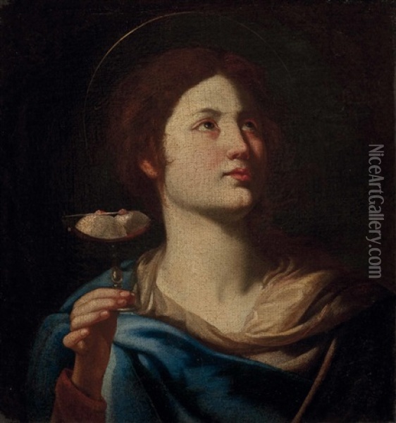 Die Hl. Agatha Von Catania Mit Den Abgeschnittenen Brusten Oil Painting -  Pontormo