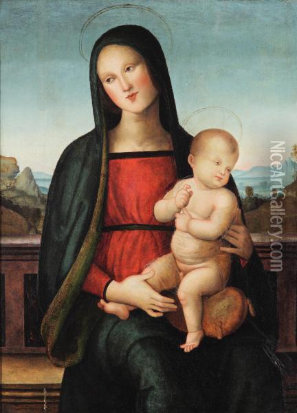 Madonna Con Bambino Oil Painting - Gerino D'Antonio Gerini
