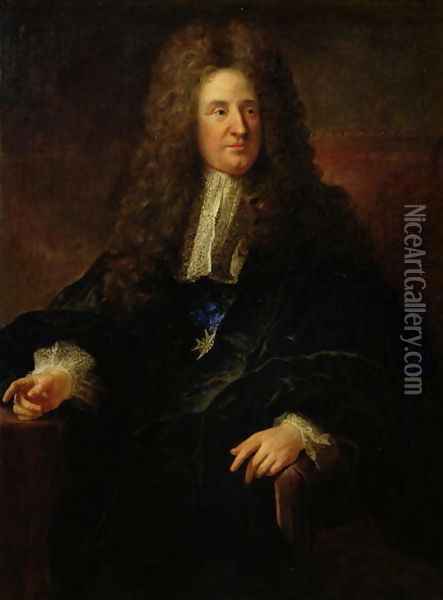 Portrait of Jules Hardouin Mansart 1646-1708 Oil Painting - Francois de Troy