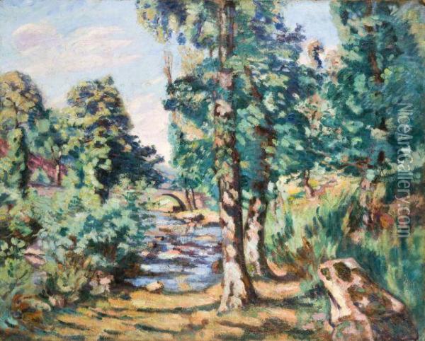 Le Pont Charrault Oil Painting - Armand Guillaumin