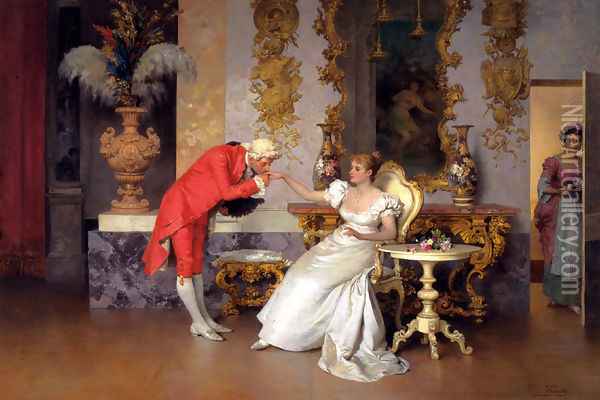 The Suitor Oil Painting - Francesco Beda