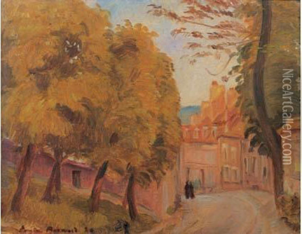 Vieille Rue A Tonnerre Oil Painting - Emile Bernard