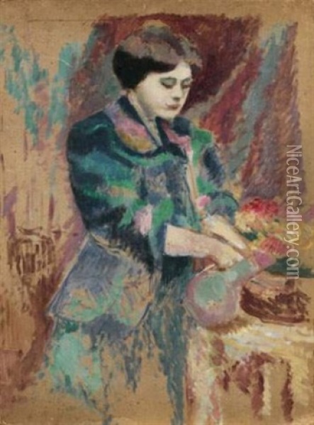 Portrait De Femme Oil Painting - Otto Von Waetjen