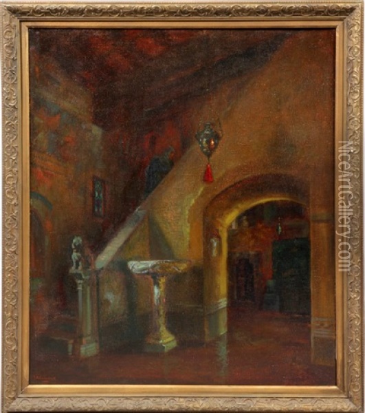 Orientalist Scene Oil Painting - Julius Rolshoven
