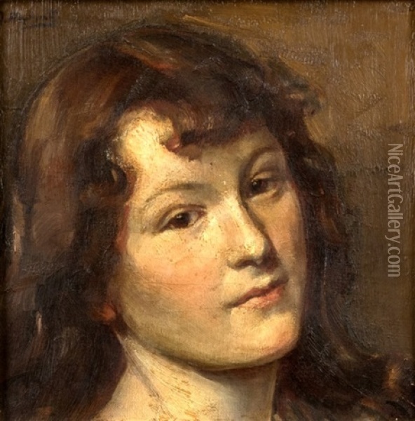 Portrait Of A Lady Oil Painting - Antonia Meither Melville