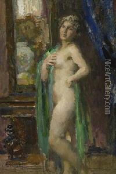 Stehender Weiblicher Akt Oil Painting - Paul Paede