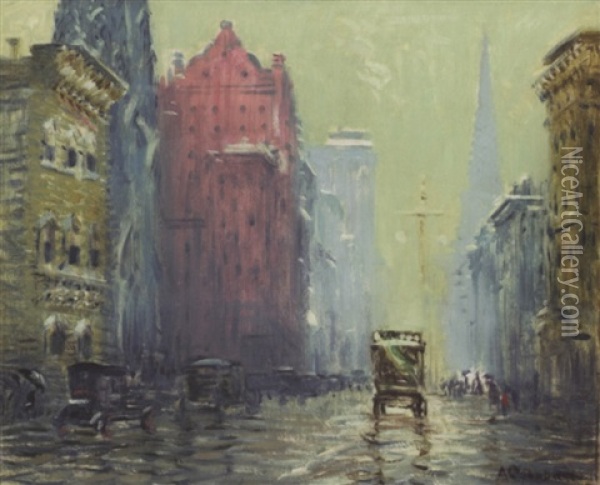 Fifth Avenue, New York Oil Painting - Arthur Clifton Goodwin
