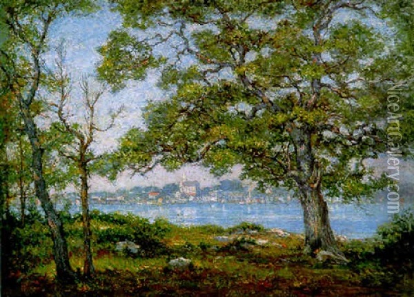 Noank From Mason's Island, Connecticut Oil Painting - Reynolds Beal