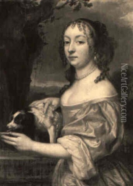 Portrait Of Henriette Catharina Van Nassau Orange Oil Painting - Jan Mytens