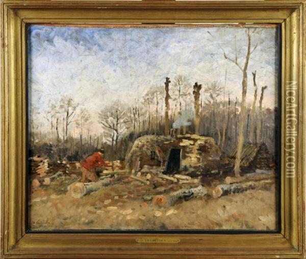Le Bucheron Oil Painting - Isidore Verheyden