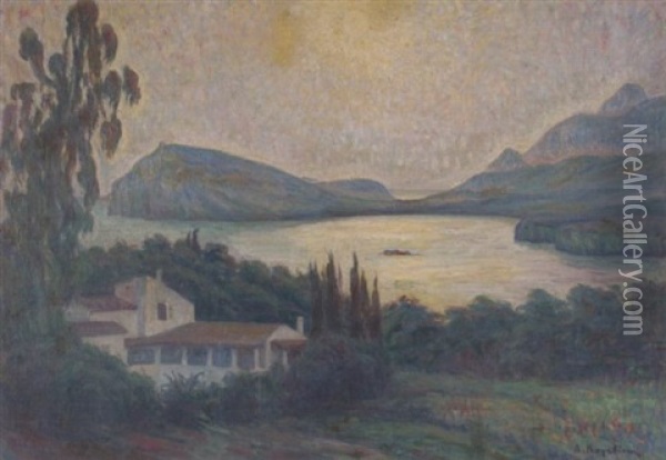 View Of Corfu Oil Painting - Lykourgos Kogevinas