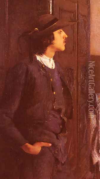 Juene Homme Breton (A Young Breton Man) Oil Painting - Pascal-Adolphe-Jean Dagnan-Bouveret