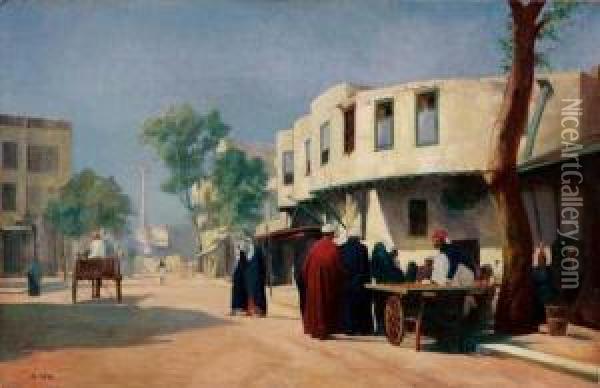 Mercato Arabo Oil Painting - Charles Theodore Frere
