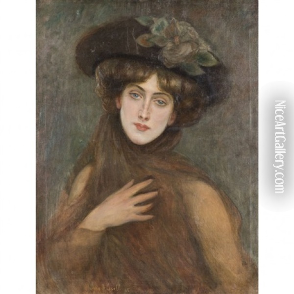 Portrait De Liane De Pougy Oil Painting - Henry Gsell
