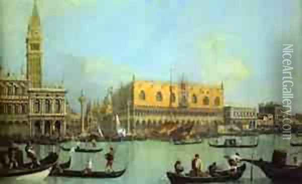 The Bucintoro At The Molo On Ascension Day 1 1732 Oil Painting - (Giovanni Antonio Canal) Canaletto