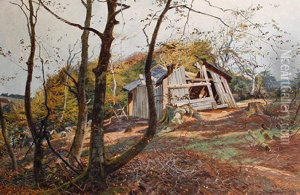 The Broken Hut Oil Painting - Carl Milton Jensen