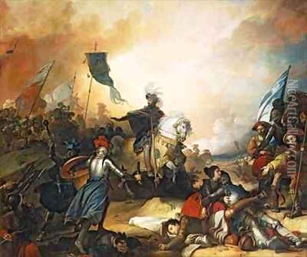 The Battle of Marignan Oil Painting - Alexandre Evariste Fragonard