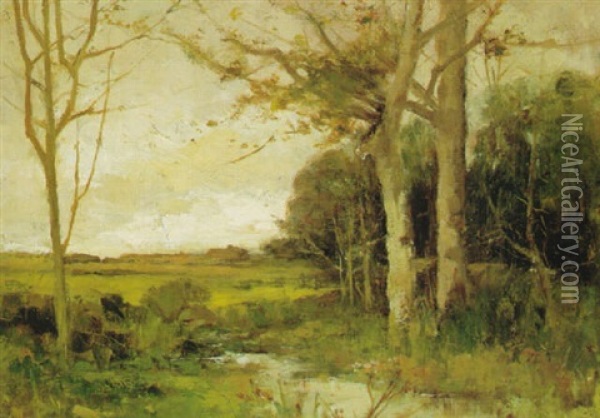 Spring Landscape Oil Painting - John Francis Murphy