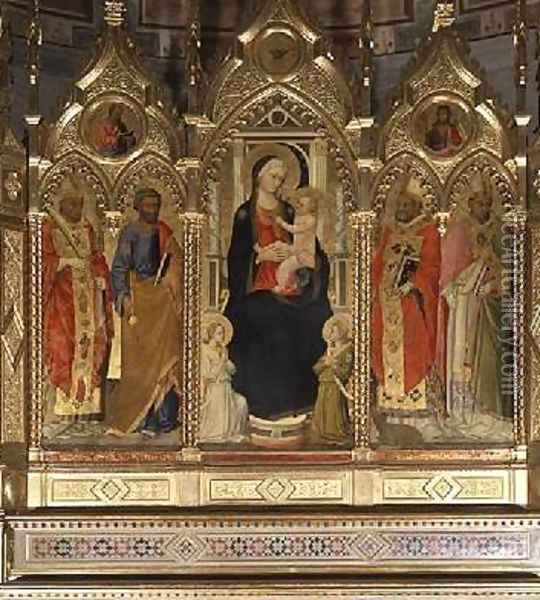 Madonna and Child with Saints Oil Painting - Bicci Di Lorenzo