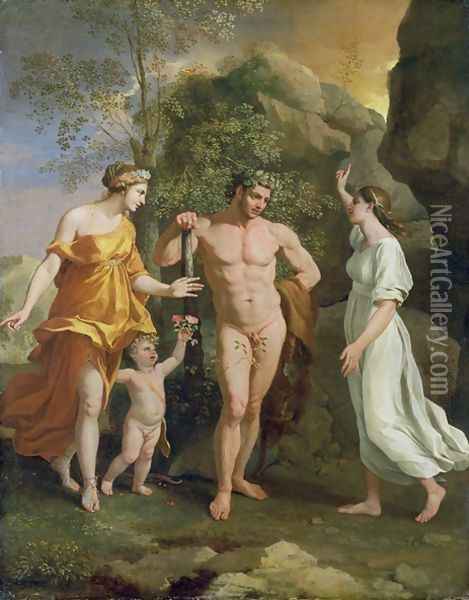 The Choice of Hercules Oil Painting - Nicolas Poussin