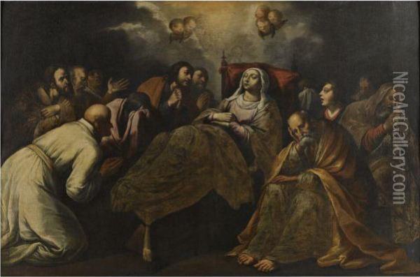 The Death Of The Virgin Oil Painting - Francesco Pacheco
