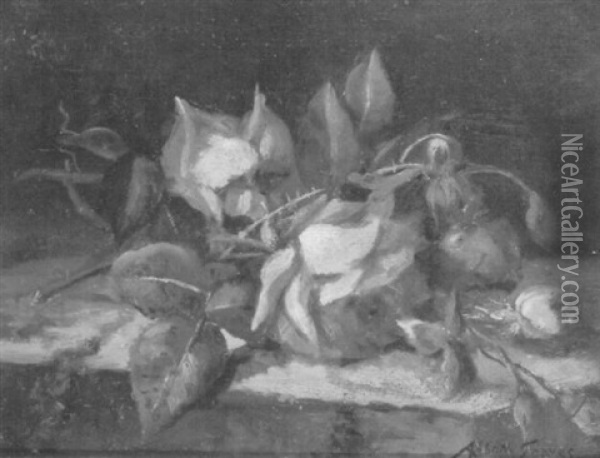 Roses On A Table Oil Painting - Abbott Fuller Graves