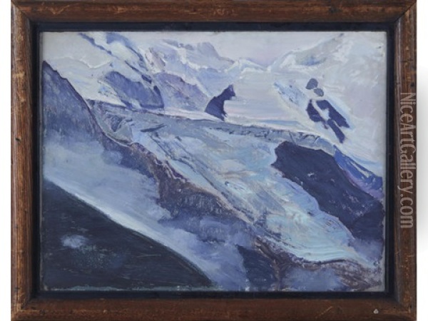 Mont Blanc Oil Painting - Nikolai Konstantinovich Roerich