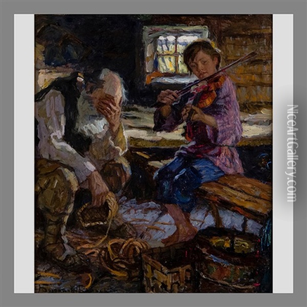 The Talent Oil Painting - Nikolai Petrovich Bogdanov-Bel'sky
