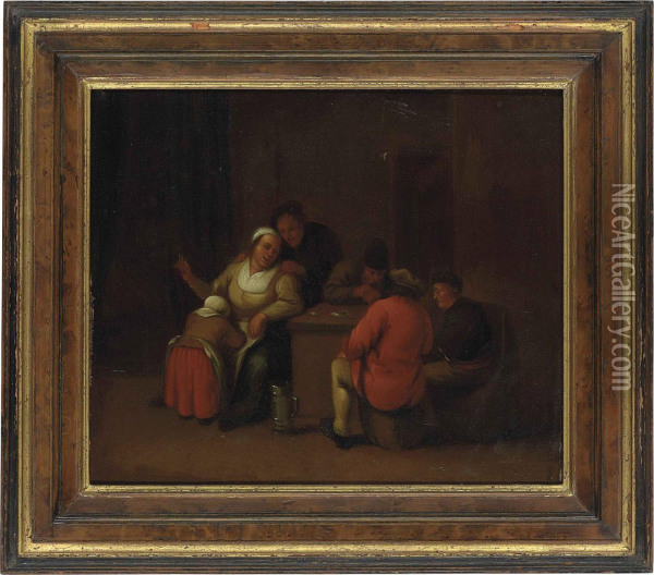 A Tavern Interior Oil Painting - Pieter de Bloot