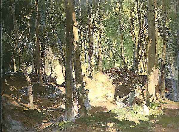 Morning in the Woods Oil Painting - Harry Watson