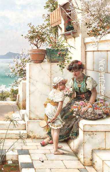 On the terrace Oil Painting - William Stephen Coleman