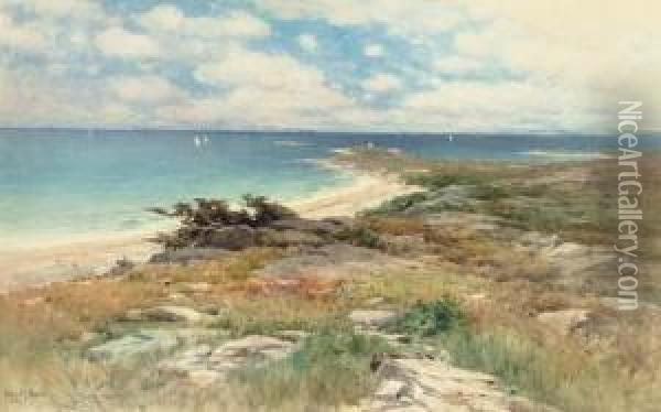 Coastal Scene, New York Oil Painting - George Henry Smillie