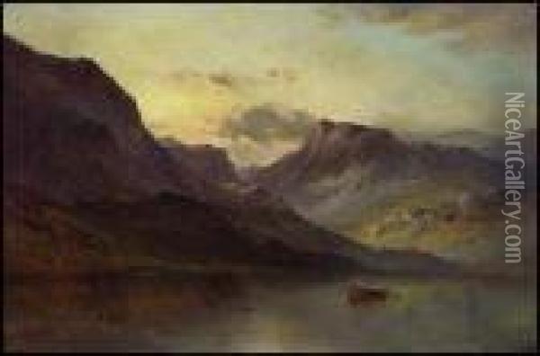 Tal-y-lynn Of Wales Oil Painting - Alfred de Breanski