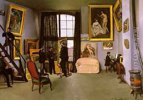 The Artist's Studio - Rue de la Condamine 1870 Oil Painting - Frederic Bazille