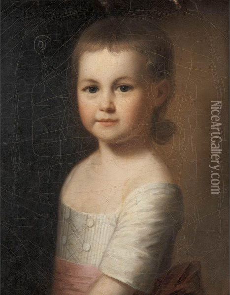 Portrait Of A Young Girl From The Beale Family Oil Painting - John Singleton Copley