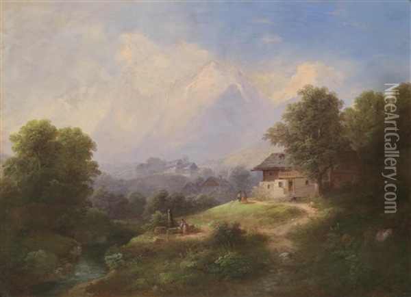 Partie Aus Sudtirol Oil Painting - Franz Barbarini