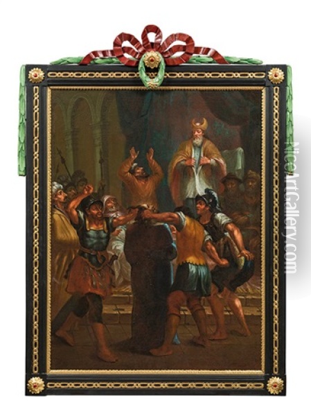 Christ Before Caiaphas Oil Painting - Martin Johann (Kremser Schmidt) Schmidt
