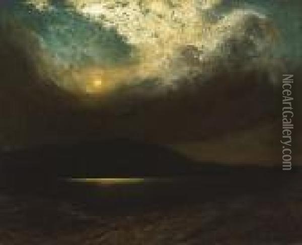 Moonlight On The Coast Oil Painting - Julian Walbridge Rix