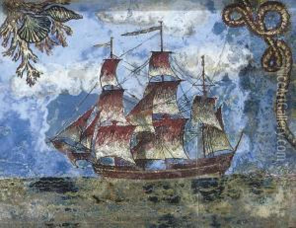 Sailing Ship Oil Painting - Dora Carrington