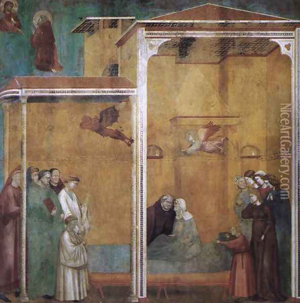 Legend of St Francis 27. Confession of a Woman Raised from the Dead Oil Painting - Master of Saint Cecilia