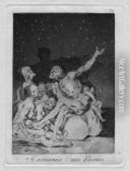 Si Amanece; Nos Vamos Oil Painting - Francisco De Goya y Lucientes