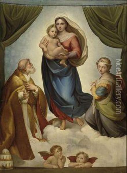 The Sistine Madonna Oil Painting - Emilie Lachaud De Loqueyssie