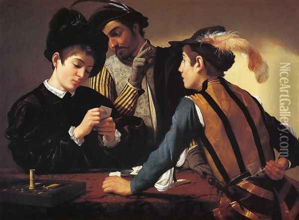 The Cardsharps (I Bari) Oil Painting - Caravaggio