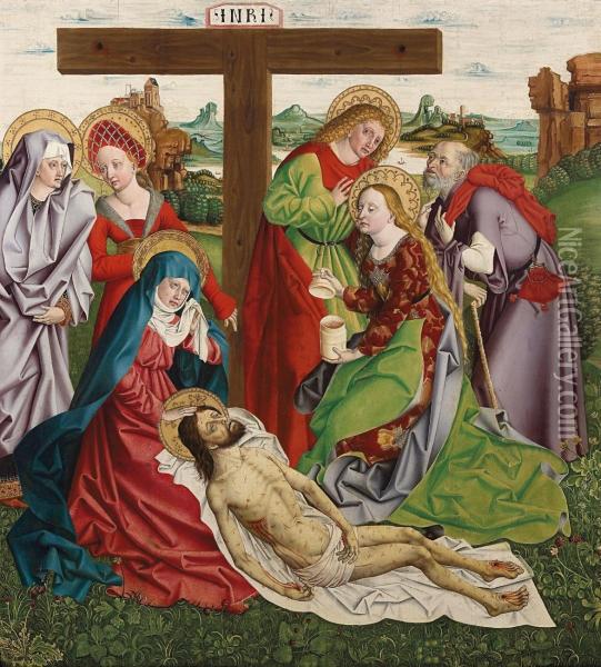 Beweinung Christi Oil Painting - The Master Of Frankfurt