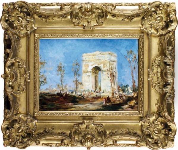 Paris, L'arc De Triomphe Oil Painting - Felix Ziem