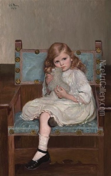My Lamb Oil Painting - Lilla Cabot Perry