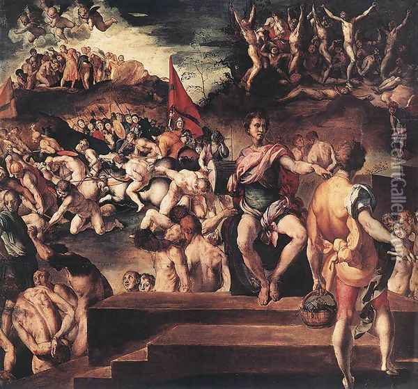 Martyrdom of St Maurice and the Theban Legion c. 1531 Oil Painting - (Jacopo Carucci) Pontormo