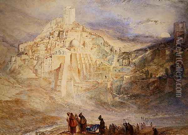 Wilderness A Engedi and Convent of Santa Saba Oil Painting - Joseph Mallord William Turner